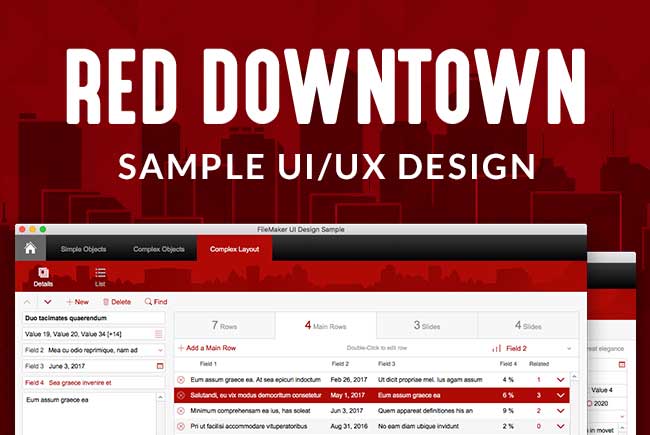 UI Design Sample - Red Downtown